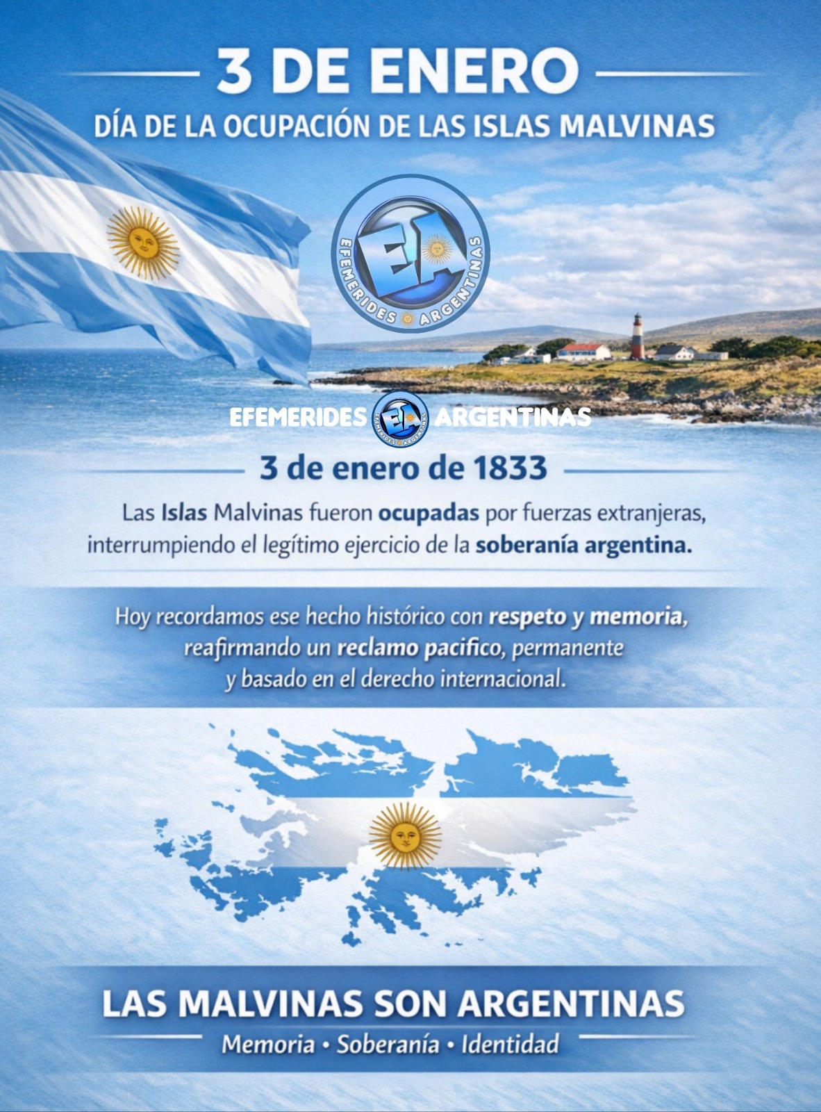 3 de enero :Memoria y soberanía