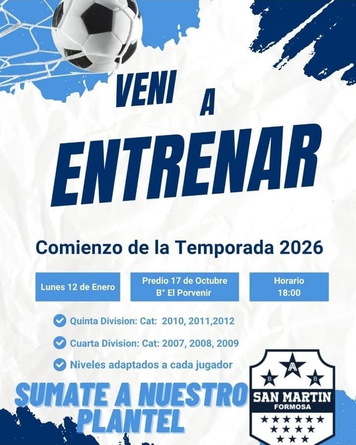 San Martín de Formosa puso en marcha la pretemporada de sus divisiones juveniles