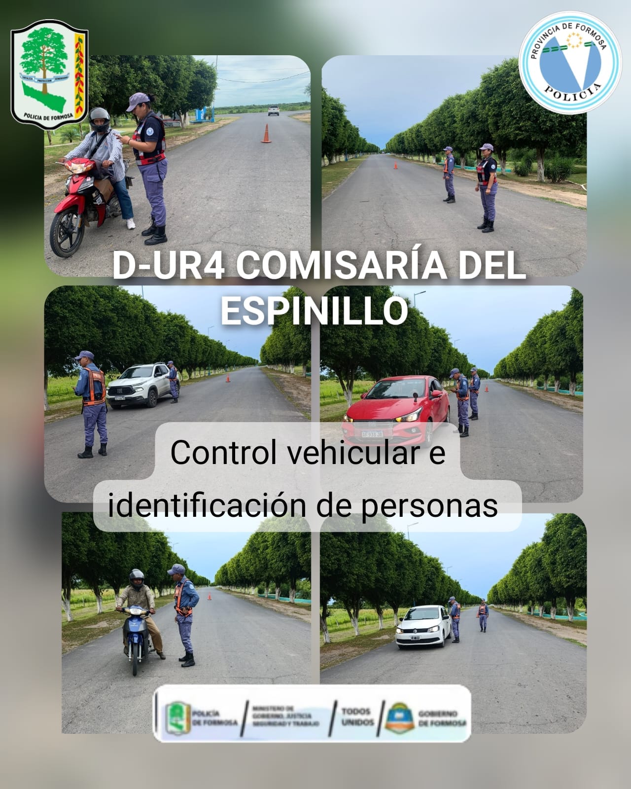 Comisaría de El Espinillo realizó control vehicular e identificación de personas en el acceso al pueblo