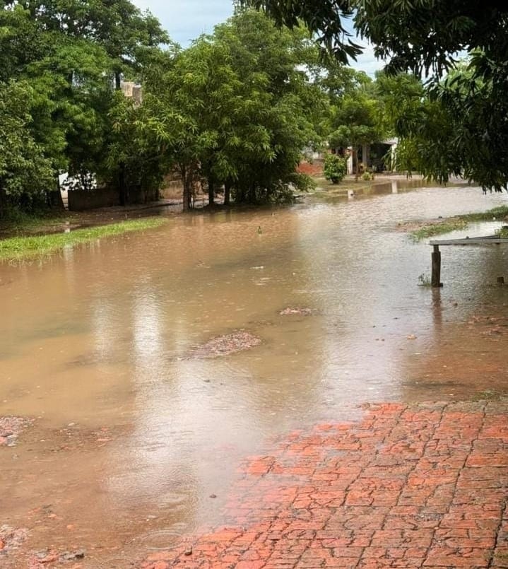 El Espinillo: Las lluvias expusieron otra vez las falencias en desagües y cuneteo .