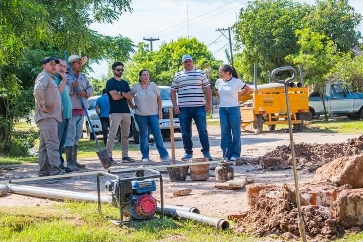 Avanza la obra del nuevo sistema de desagüe del SPAP en Pirané