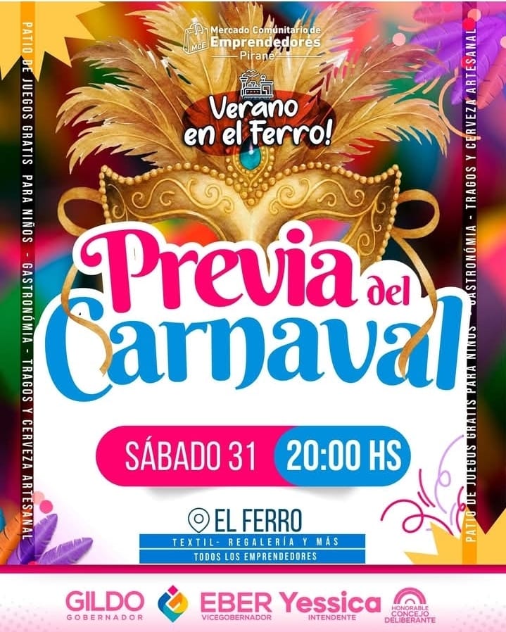 Pirané empieza a vibrar al ritmo del carnaval con una gran noche para toda la familia