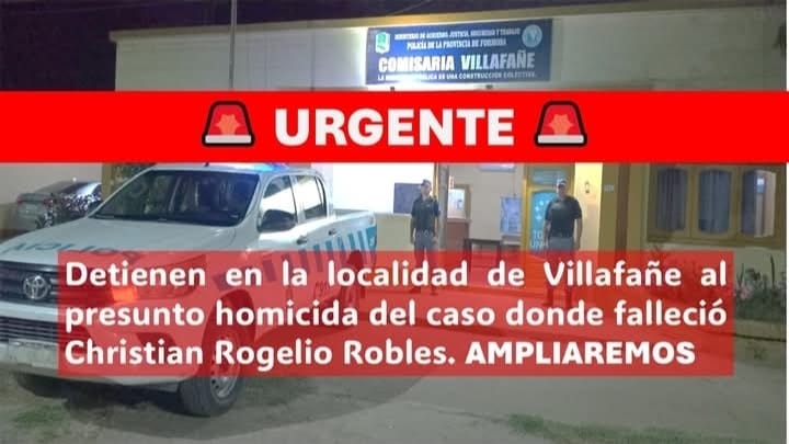 Detuvieron en Villafañe al presunto homicida de Christian Rogelio Robles