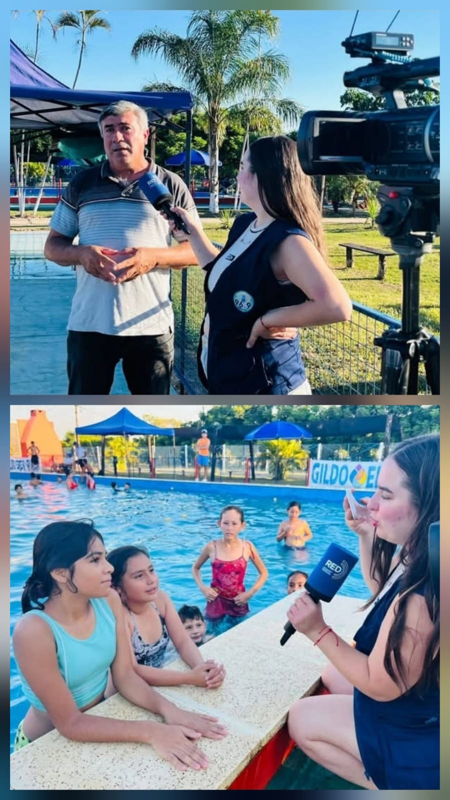 Buena Vista recibió la visita de Canal 3 en el Natatorio Municipal