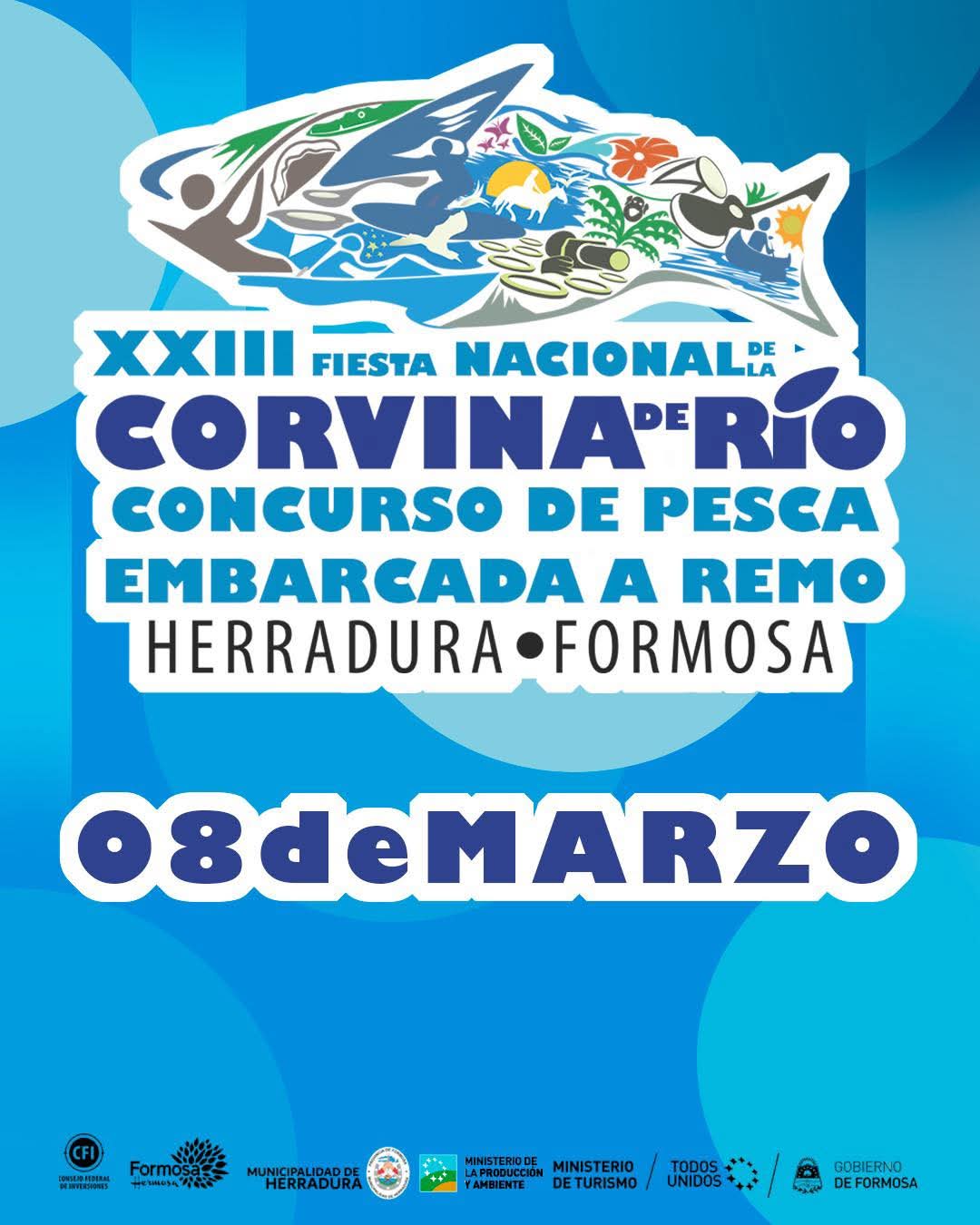XXIII Fiesta Nacional de la Corvina de Río 2026: Herradura se prepara para una gran jornada de pesca y celebración