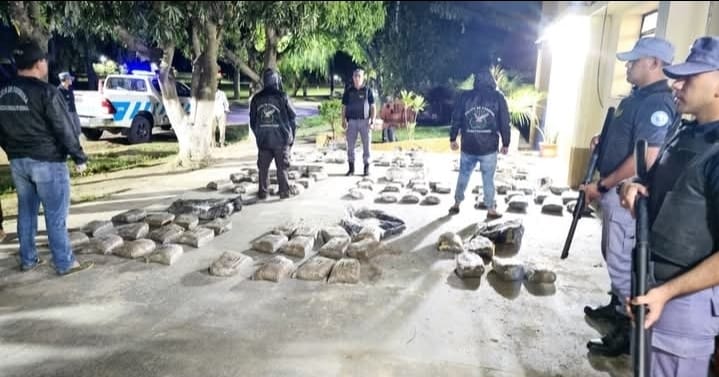 Secuestran más de 125 kilos de marihuana en un operativo policial en el sur provincia