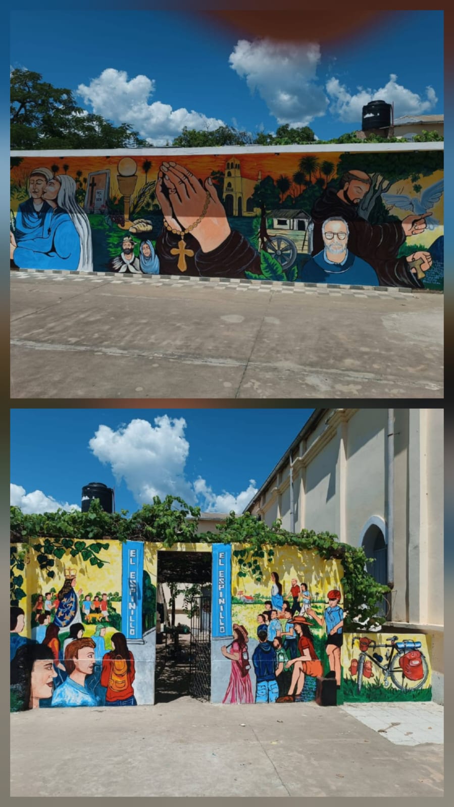 Finalizó la refacción y ampliación del mural en El Espinillo