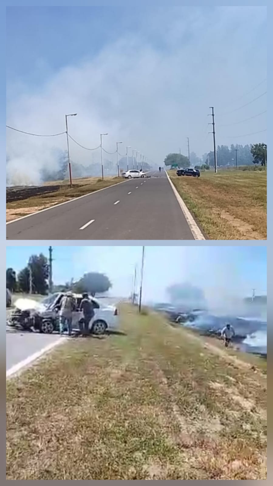 Choque frontal sin víctimas sobre la Ruta Nacional 86