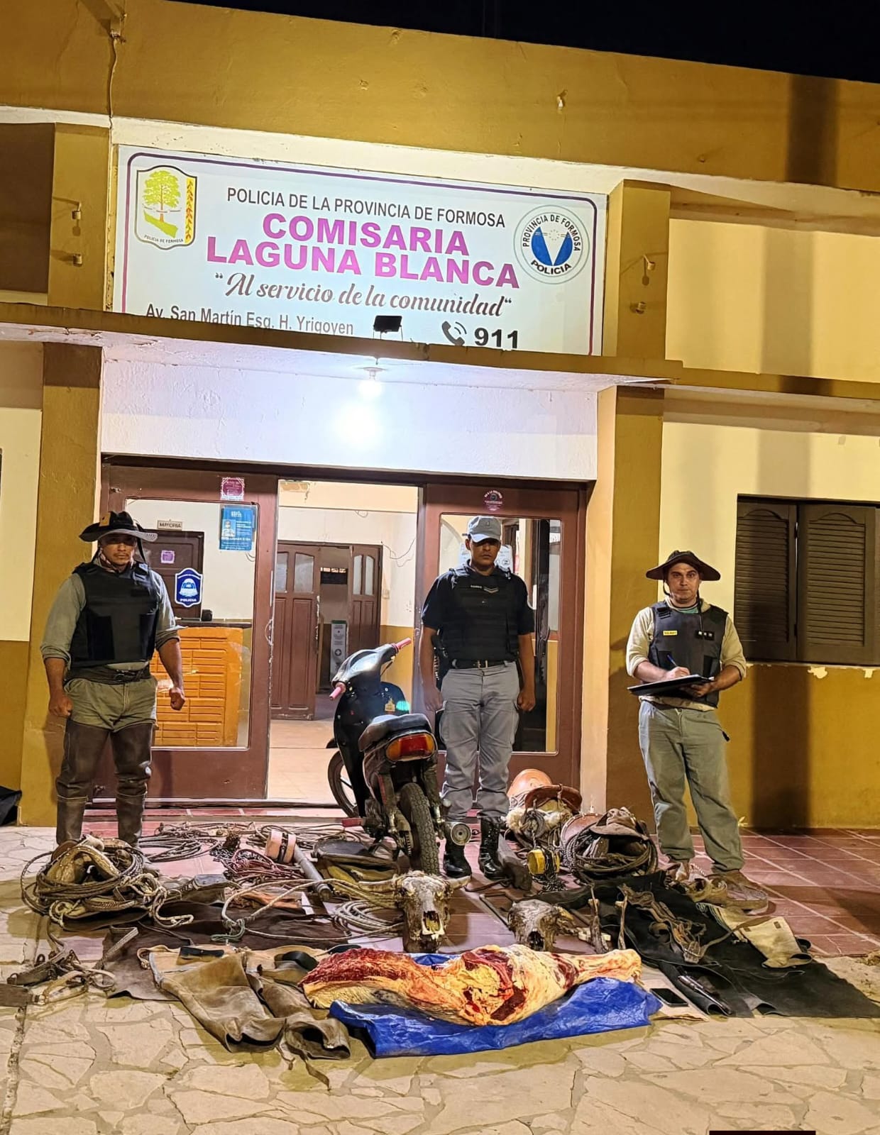 Detuvieron a un hombre y secuestraron carne vacuna en una causa por abigeato calificado