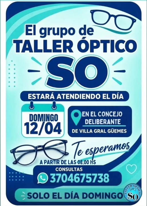 SERVICIO ÓPTICO LLEGA A GENERAL GÜEMES PARA FACILITAR EL ACCESO DE LOS VECINOS