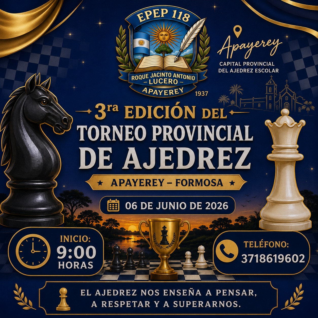 APAYEREY SE CONVIERTE EN EL EPICENTRO DEL AJEDREZ PROVINCIAL CON LA 3RA EDICIÓN DEL TORNEO PROVINCIAL