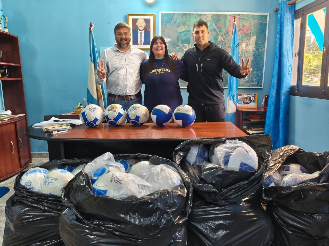 Ramiro Figueredo fortalece el deporte en Riacho He Hé con una nueva inversión en materiales deportivos.