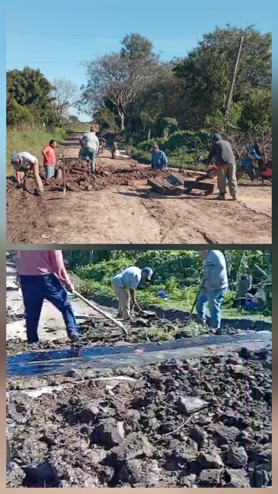 Apayerey: vecinos construyen una alcantarilla ante la falta de respuestas .