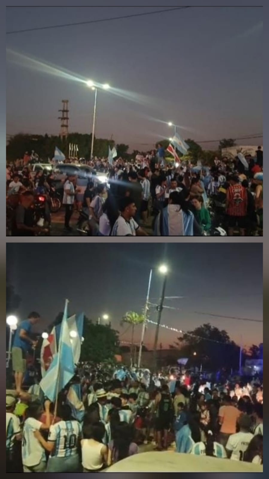 El Espinillo salió a las calles para celebrar la histórica victoria de Argentina