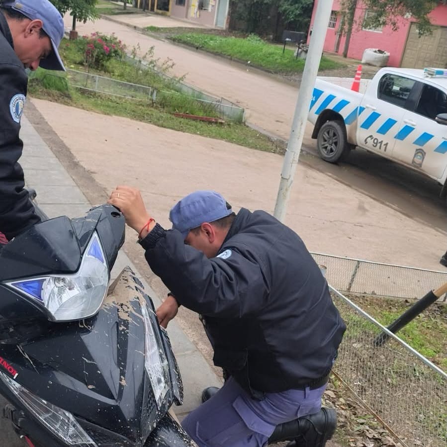 RECUPERARON UNA MOTOCICLETA ROBADA TRAS UN DESPLIEGUE POLICIAL